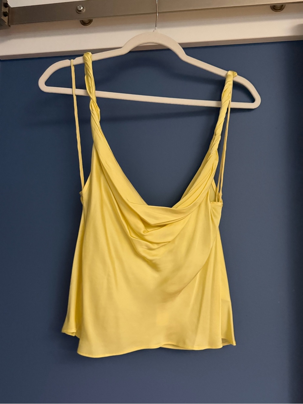 Alice + Olivia Yellow Cowl Neck Top | NWT Size L